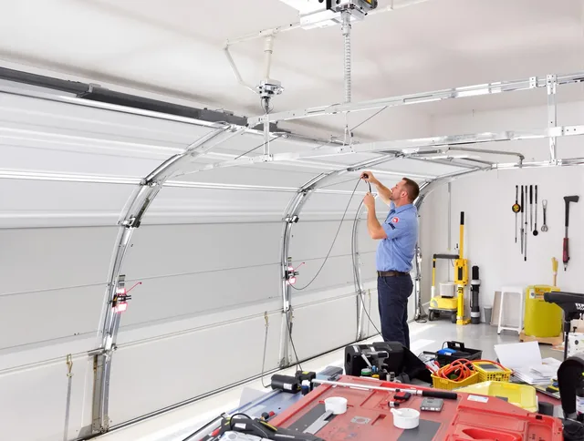 Garage door cable repair service by Barberton Garage Door Repair in Barberton