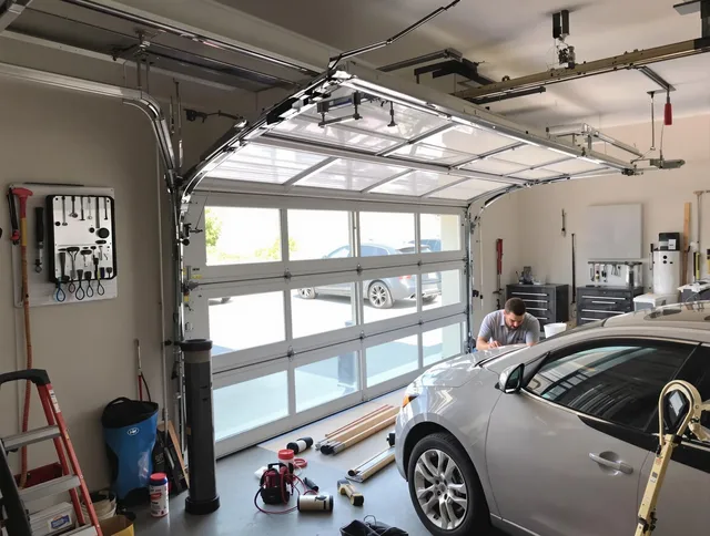 Garage door noise reduction service by Barberton Garage Door Repair in Barberton
