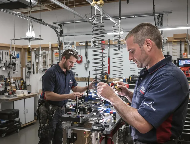 Garage door spring repair service by Barberton Garage Door Repair in Barberton
